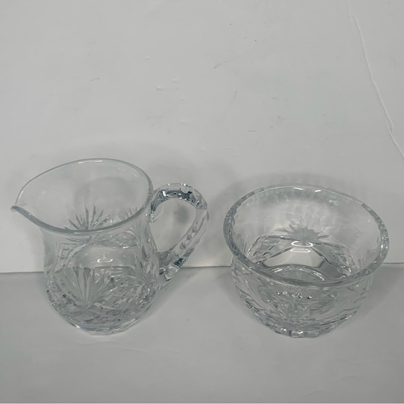 ROGASKA Vintage Crystal Creamer & Open Sugar Bowl Set Richmond Pattern - Picture 13 of 16